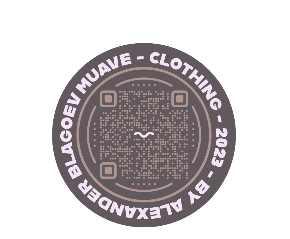 Muave sticker — QR dark